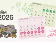 Các ngày nghỉ lễ Tết năm 2026