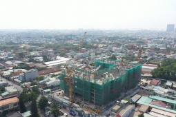 Happy One Sora thi công tầng 8, đồng loạt tăng tốc tiến độ hai tháp