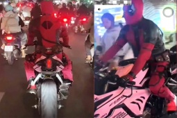 Xử phạt 'siêu anh hùng Marvel' lái mô tô phân khối lớn không đội mũ bảo hiểm