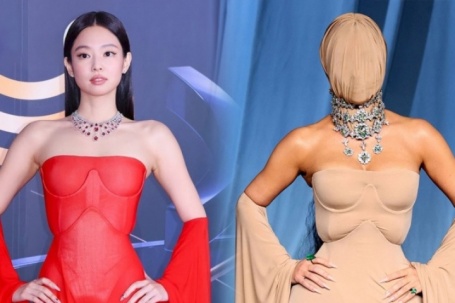 Jennie được khen 'chặt đẹp' Kim Kardashian khi đụng váy