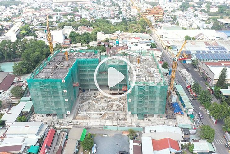 Tiến độ xây dựng sau 05 tháng chính thức triển khai phần thân dự án Happy One Sora.