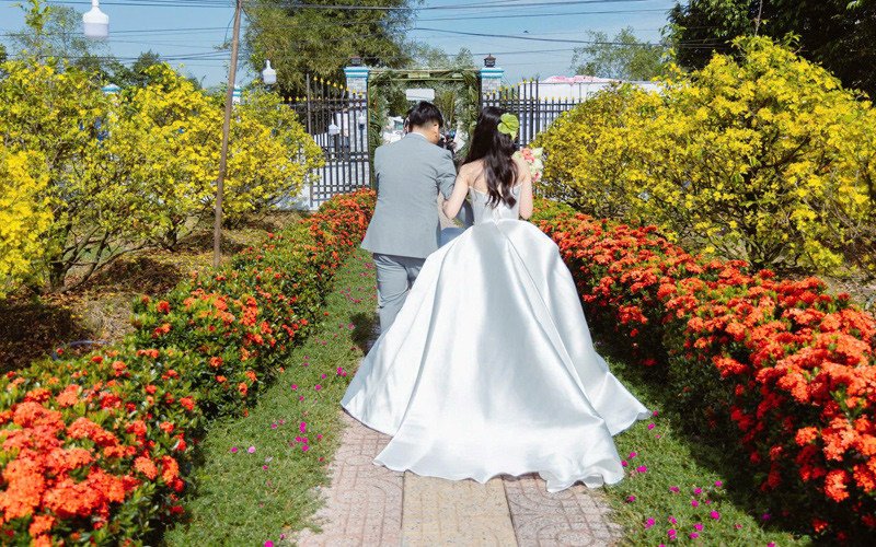 Khung cảnh thơ mộng trong đám cưới của Diệu Hiền&nbsp;