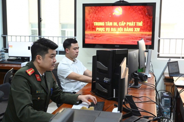 Công tác chuẩn bị đảm bảo an toàn, an ninh an toàn cho Đại hội. Ảnh: H.Đ.