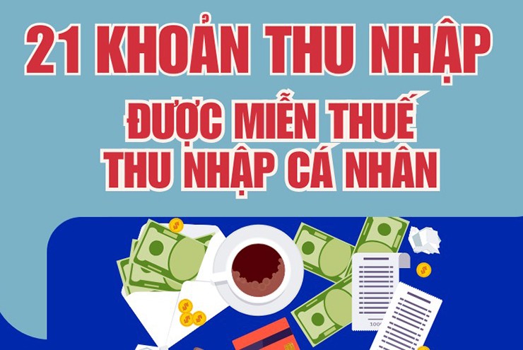 Infographic: 21 khoản thu nhập sẽ được miễn thuế thu nhập cá nhân, người dân cần nắm rõ