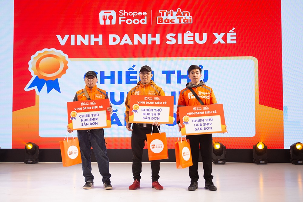 Sự kiện vinh danh các bác tài với tổng cộng 200 hạng mục giải thưởng, ghi nhận những nỗ lực không ngừng của cộng đồng tài xế ShopeeFood.