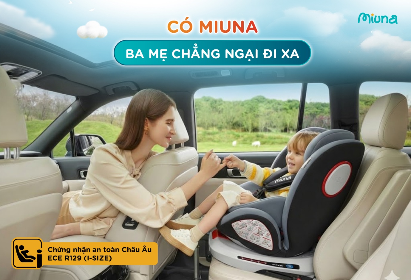 MIUNA – chuẩn an toàn châu Âu cho mọi chuyến đi của bé
