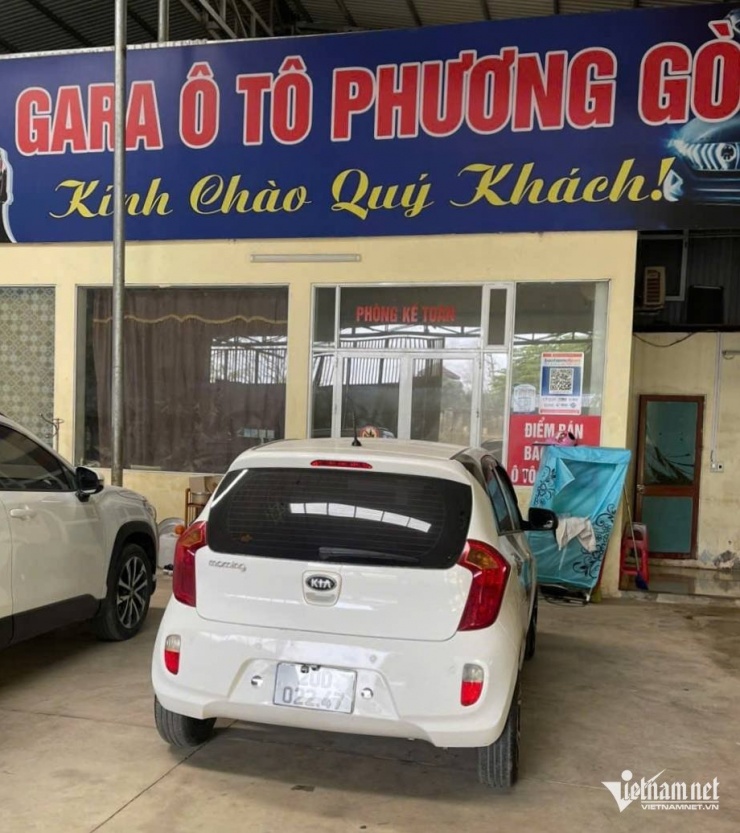 Chiếc KIA Morning Van của chị Hồng Anh sau khi sửa chữa xong với chi phí 66,48 triệu đồng. Ảnh NVCC