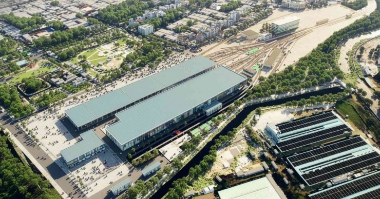 Phối cảnh khu vực Depot Tham Lương của tuyến.