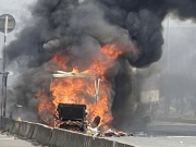 Xe container cháy ngùn ngụt trên Quốc lộ 51, giao thông ùn tắc kéo dài 2km