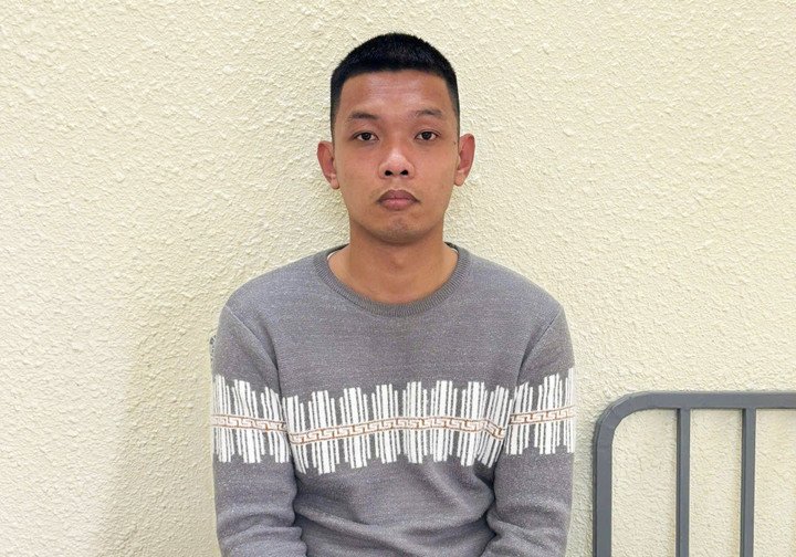 Nghi phạm Kiều Ngọc Anh tại cơ quan công an.