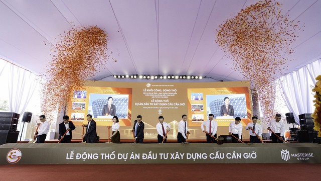 Nghi thức động thổ dự án cầu Cần Giờ