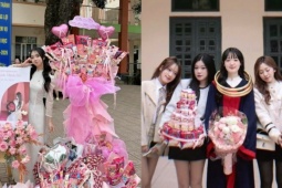 'Độc lạ' như gen Z, bê tráp chúc mừng bạn trong ngày chụp kỷ yếu