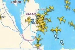 Dấu hiệu nóng: Hàng loạt máy bay tiếp liệu của Mỹ nối nhau rời căn cứ ở Qatar