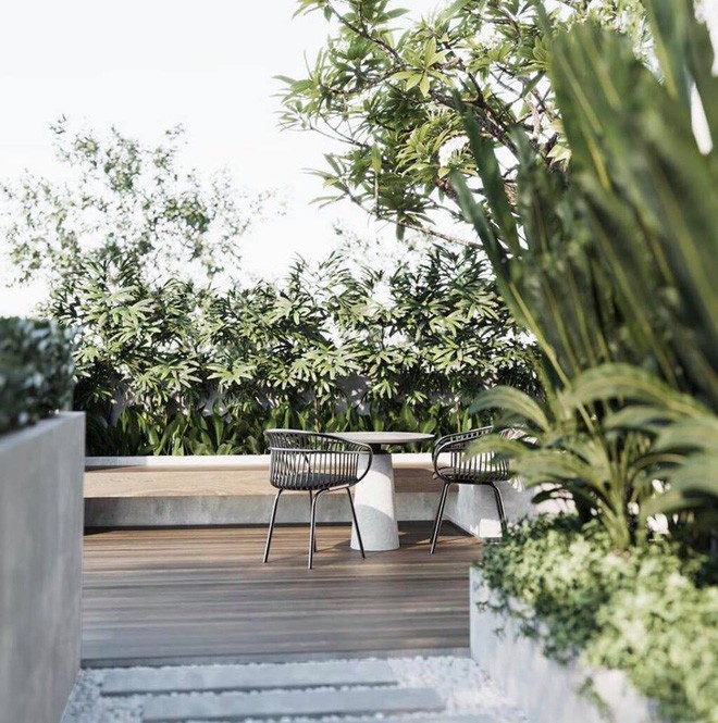 Góc bàn rất chill, thanh bình vào những buổi sáng.