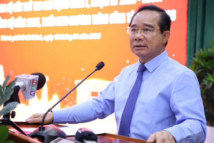 Chủ tịch UBND TPHCM Nguyễn Văn Được phát biểu khai mạc hội nghị