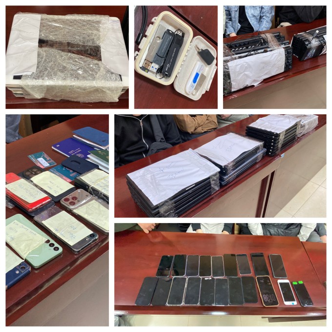 Tang vật bị thu giữ trong biệt thự. Ảnh: Công an cung cấp