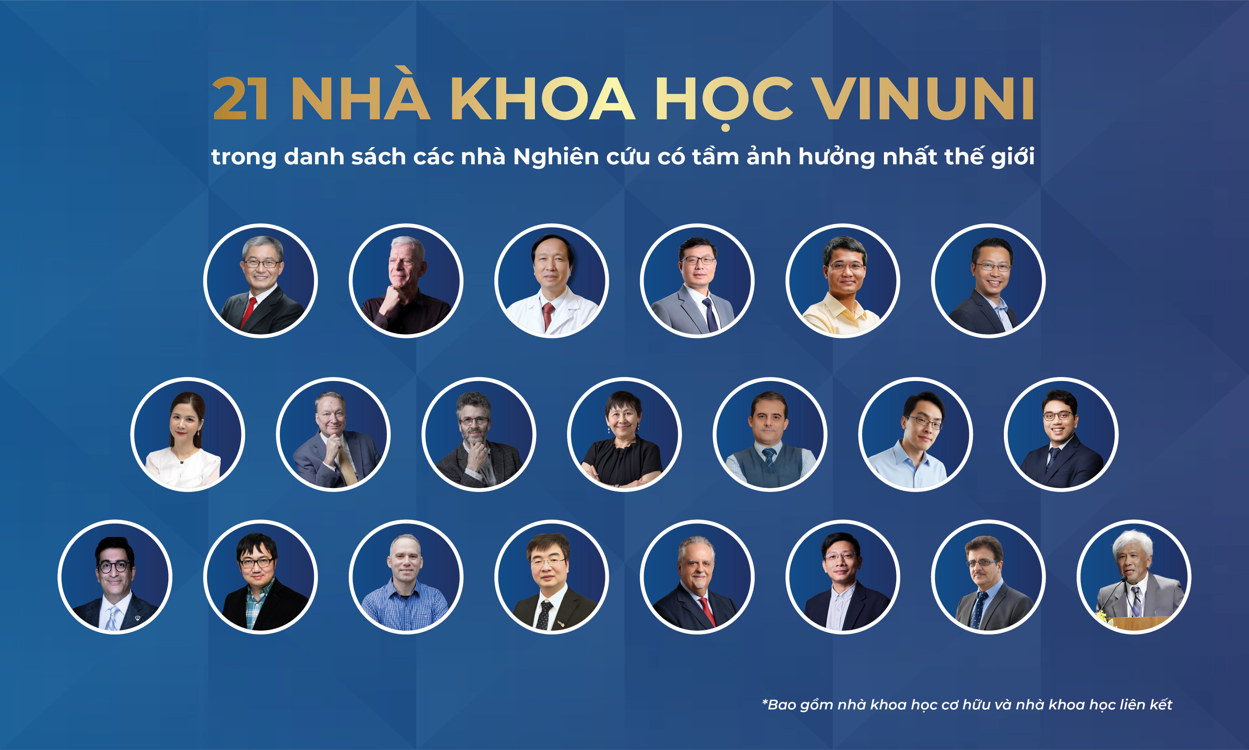 VinUni có 21 nhà khoa học thuộc Top 2% nhà khoa học có ảnh hưởng nhất thế giới.