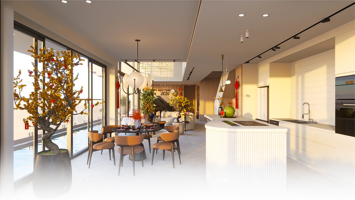 Tết đoàn viên trên tầng cao, sum vầy giữa không gian The Signature Penthouse sang trọng - 5