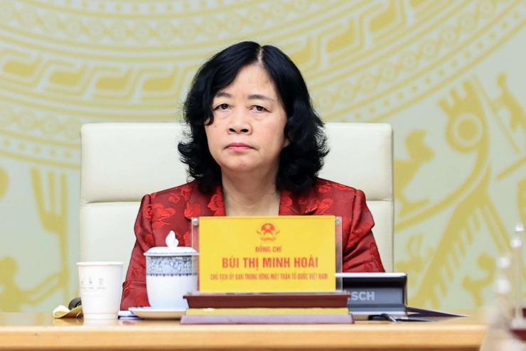 Bà Bùi Thị Minh Hoài, Chủ tịch Ủy ban Trung ương MTTQ Việt Nam. Ảnh: VGP