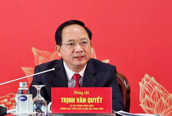 Ông Trịnh Văn Quyết,&nbsp;Trưởng Ban Tuyên giáo và Dân vận Trung ương. Ảnh: TTXVN