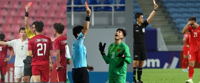 Ba chiếc thẻ đỏ trong ba kỳ VCK U23 châu Á gần đây đều dành cho số áo 21.
