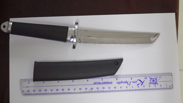 Hung khí thu được của nhóm đối tượng. Ảnh: CALĐ