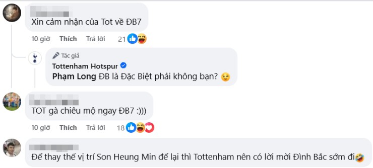 Những màn tương tác hài hước giữa fan Việt Nam trên Fanpage của các đội bóng lớn