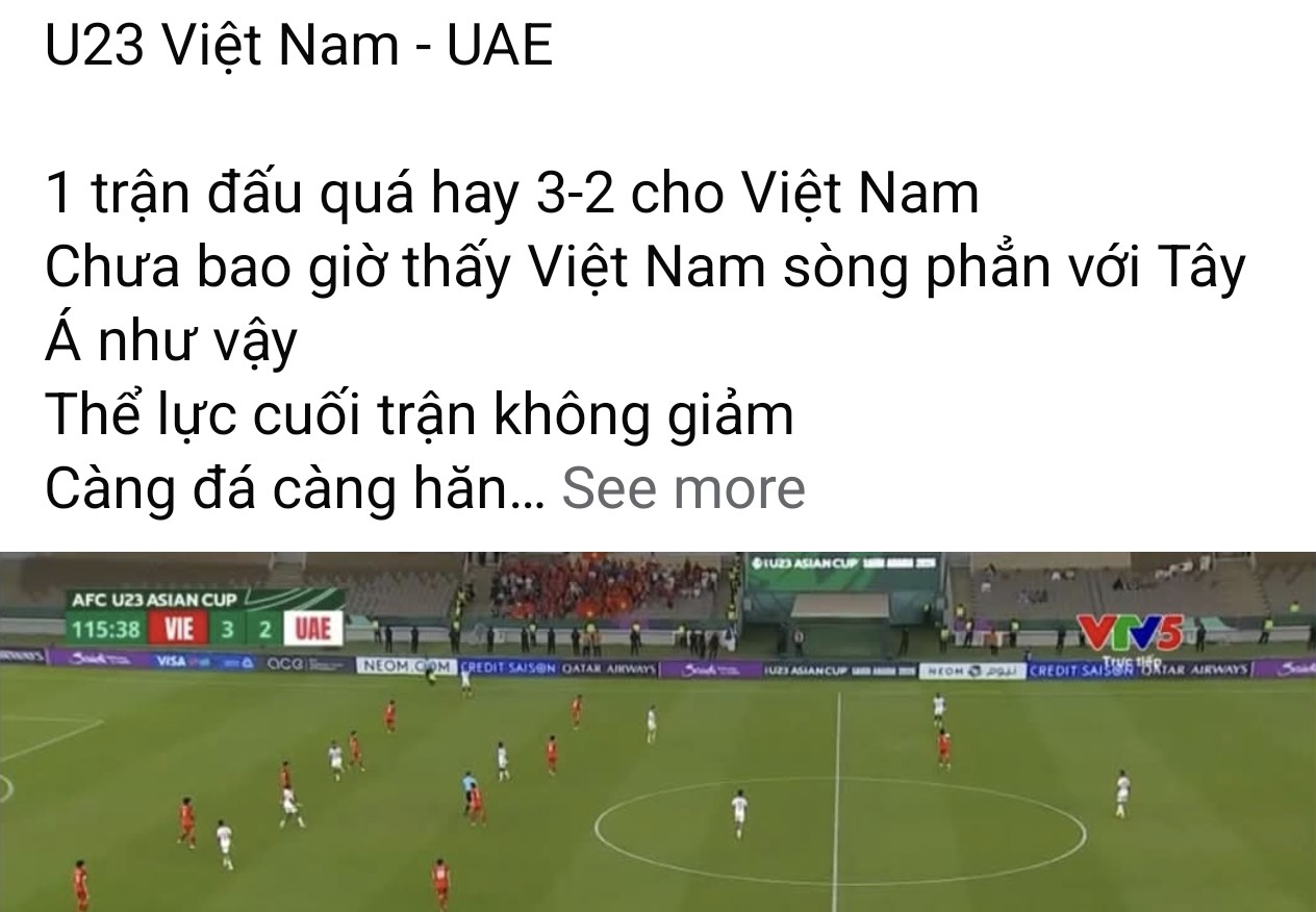 U23 Việt Nam khiến người hâm mộ không khỏi bất ngờ bởi lối chơi sòng phẳng, thể lực sung mãn.
