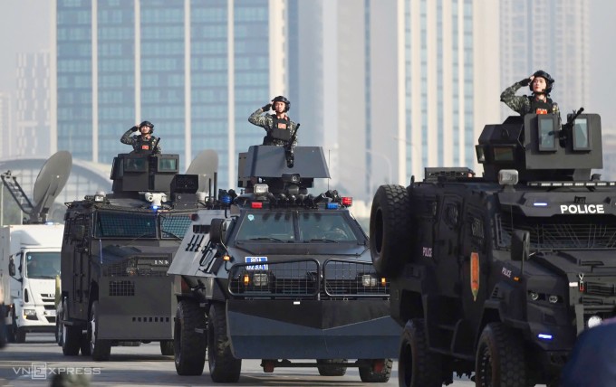 Công an xuất quân bảo vệ Đại hội
Đảng. Ảnh: Phạm Dự