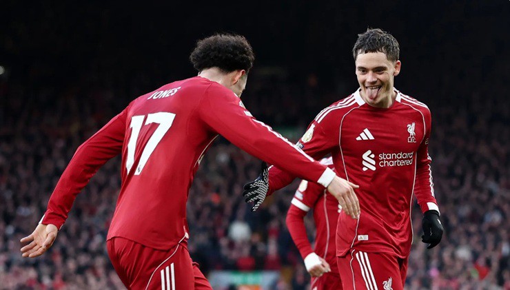 Wirtz mở tỷ số cho Liverpool trong hiệp một