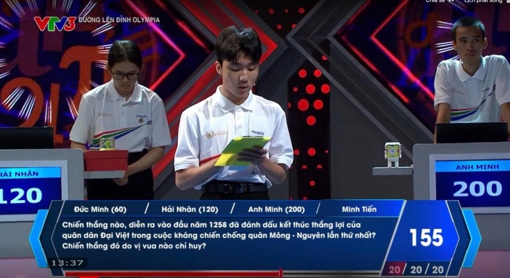 Minh Tiến có màn về đích vô cùng ấn tượng.