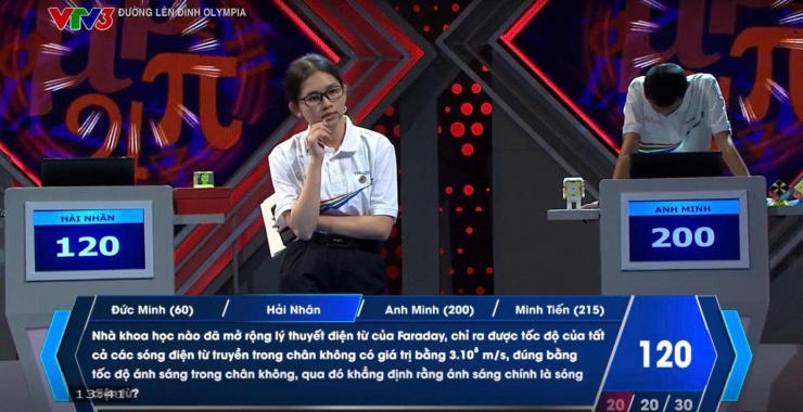 Hải Nhân ở phần thi về đích.