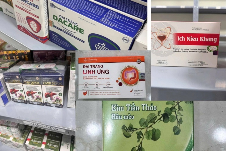 Các mặt hàng chủ yếu là sản phẩm bổ sung collagen, vitamin, thuốc bổ xương khớp, tiêu hóa.