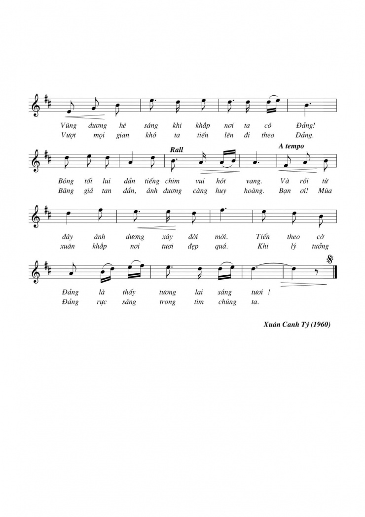 "Đảng đã cho ta một mùa xuân" của nhạc sĩ Phạm Tuyên thể hiện niềm hân hoan mừng Đảng quang vinh. Ảnh: TL