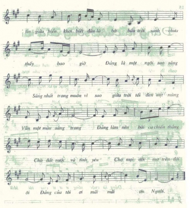 Ca khúc Đảng là cuộc sống của tôi được nhạc sĩ Nguyễn Đức Toàn sáng tác vào năm 1976, sau ngày đất nước thống nhất. Ảnh: TL