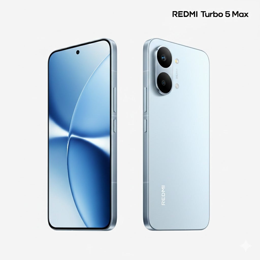 Hình ảnh render của&nbsp;Redmi Turbo 5 Max.