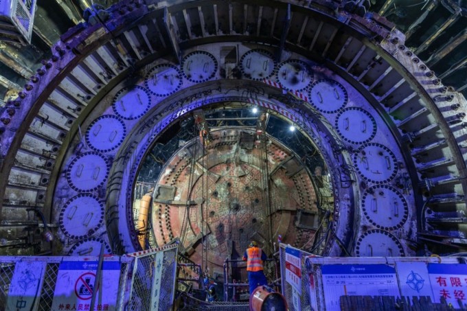 Dự án hầm đường bộ Giang Âm - Tĩnh Giang từng gặp sự cố nghiêm trọng với máy đào hầm. Ảnh: China First Highway Engineering