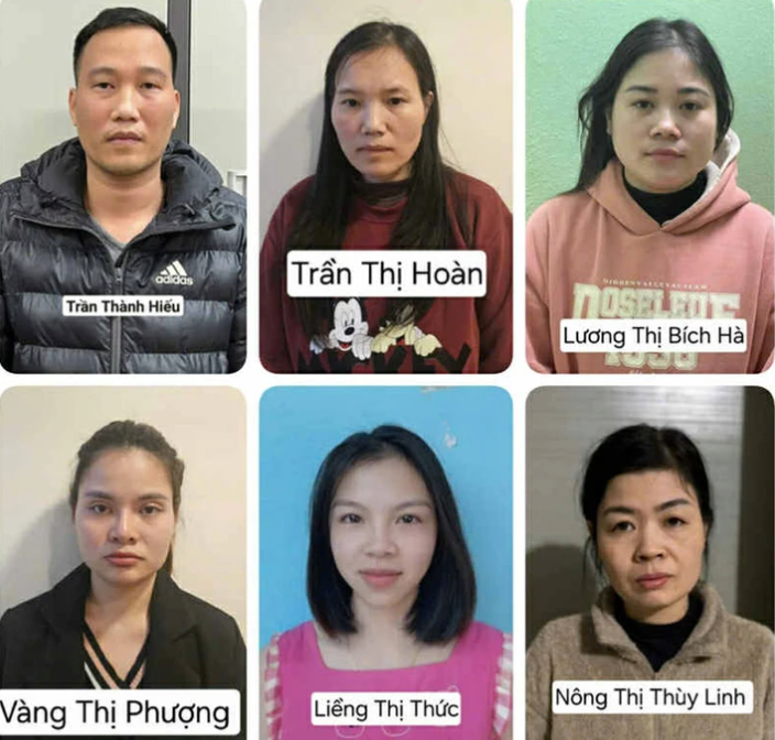 Một số bị cáo trong vụ án.