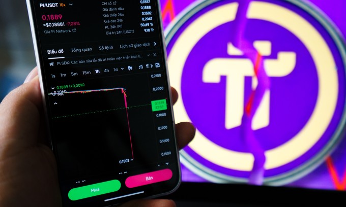 Giá Pi Network lập đáy mới trước khi về mức gần 0,19 USD mỗi đồng. Ảnh: Vĩnh Khang