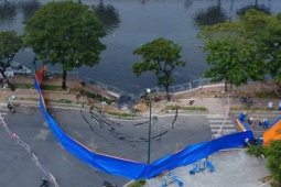 'Hố tử thần' 50 m2 ở TP HCM nhìn từ trên cao