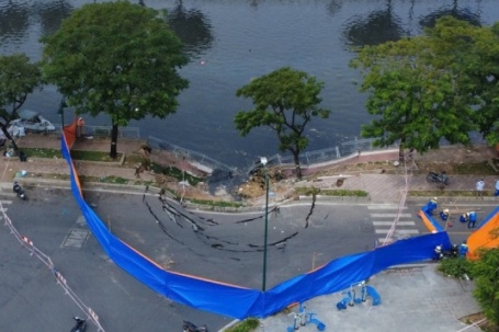 'Hố tử thần' 50 m2 ở TP HCM nhìn từ trên cao