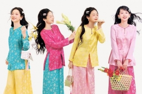 Áo bà ba thành mốt hot Tết 2026