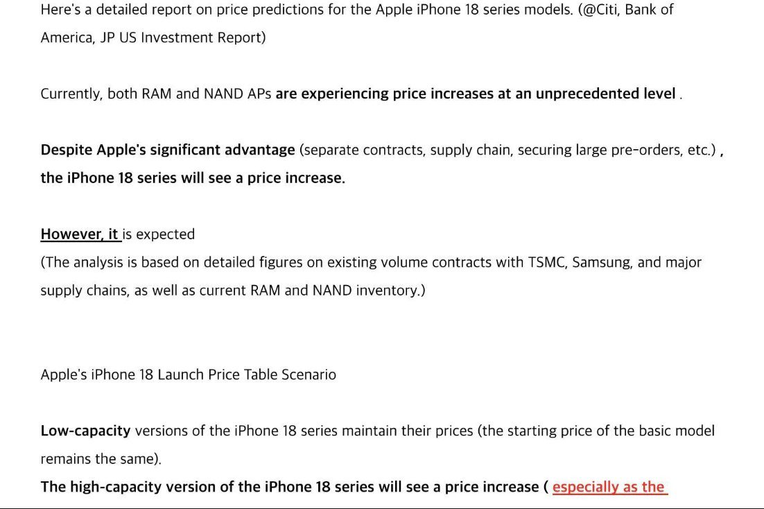 Tin đồn về dòng iPhone 18.