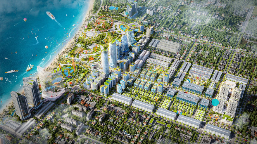 Sở hữu lợi thế “mặt tiền biển – lõi đô thị”, Bình Sơn Ocean Park trong tâm điểm kết nối hạ tầng chiến lược của toàn vùng. Ảnh: Bình Sơn Ocean Park