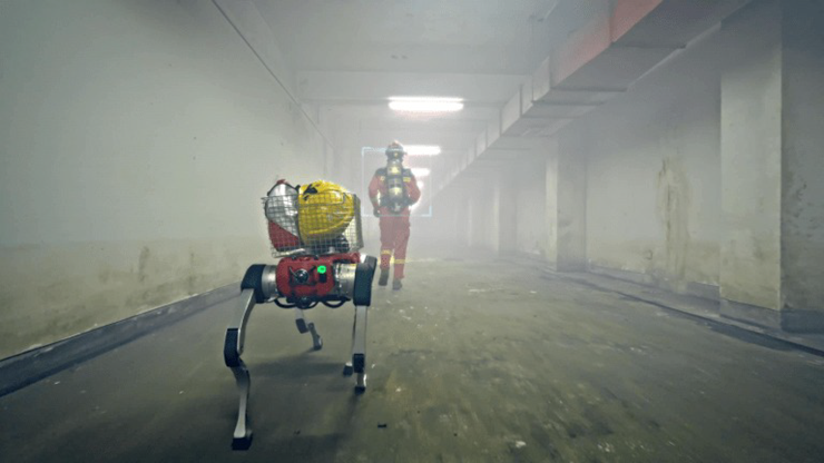DEEP Robotics có một hệ sinh thái chó robot chữa cháy chuyên nghiệp.