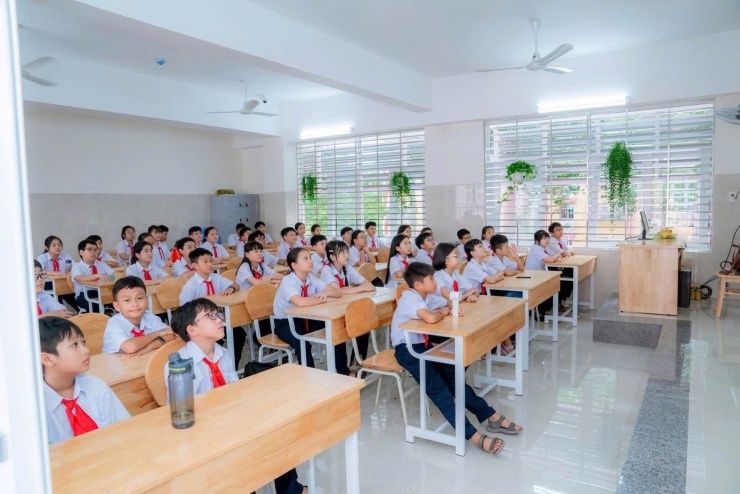 Một lớp học tại Trường THCS Trần Phú