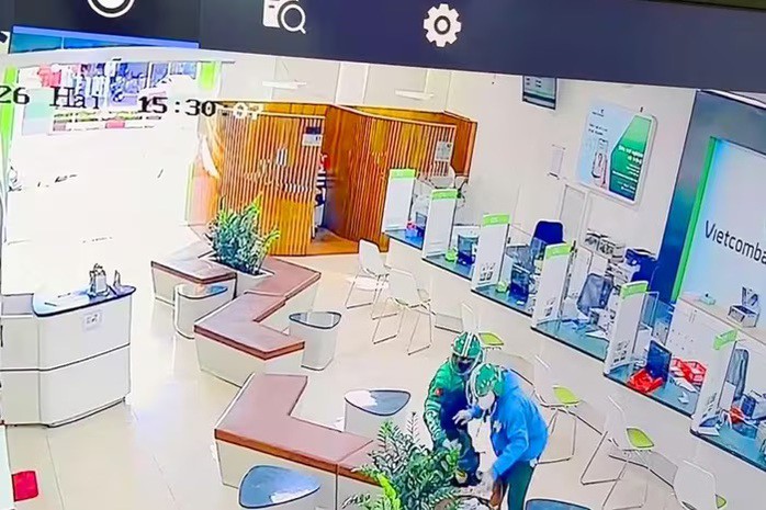 Hiện trường vụ cướp ngân hàng