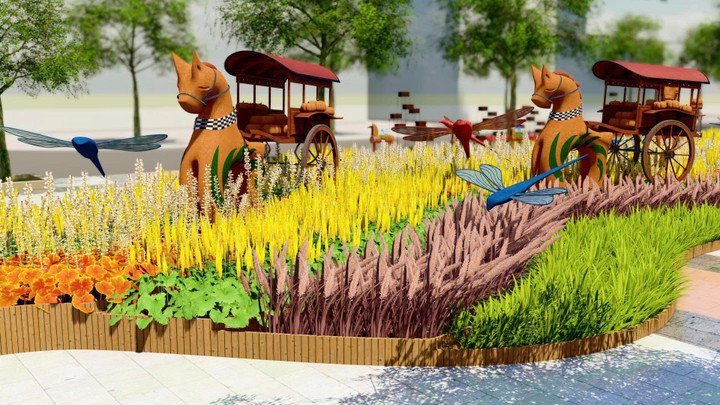 Sau 12 năm, linh vật ngựa quay lại đường hoa Nguyễn Huệ Tết Bính Ngọ khi TP.HCM đón Tết đầu tiên sau khi hợp nhất với Bình Dương và Bà Rịa-Vũng Tàu.