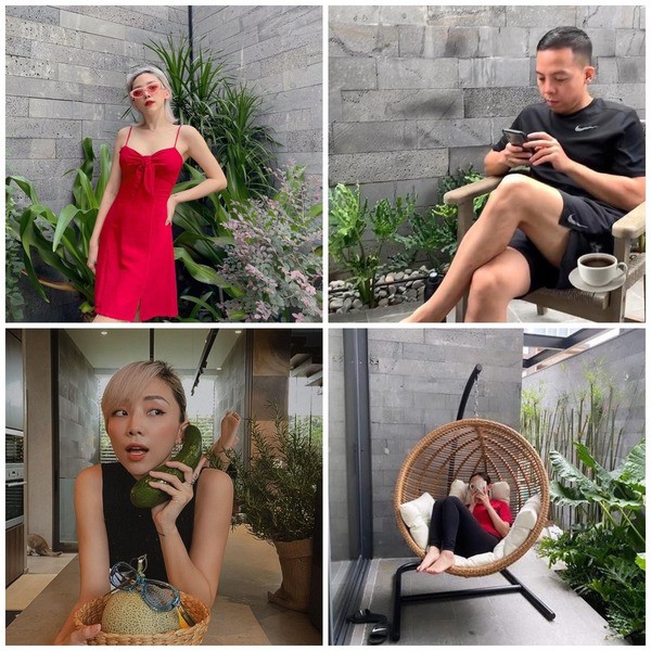 Nhiều bức hình "sống ảo" tại nhà của cả hai.