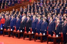 Hình ảnh lãnh đạo Đảng, Nhà nước và các đại biểu dự khai mạc Đại hội Đảng lần thứ 14